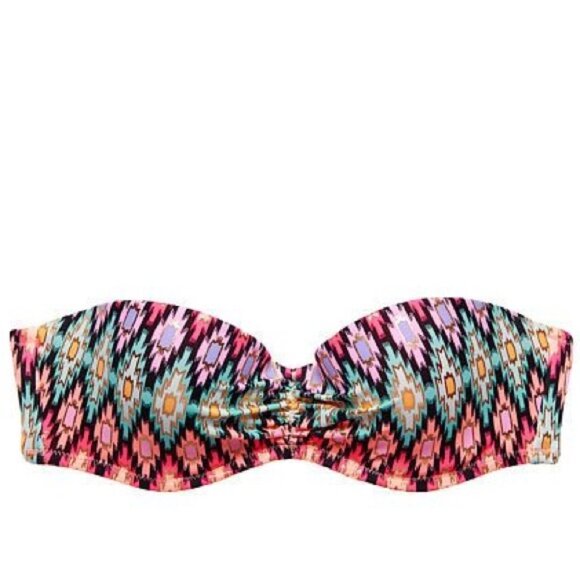 Victoria’s Secret | Warm Ikat “The Flirt Bandeau” Bikini Top | Size 32A - Picture 2 of 11